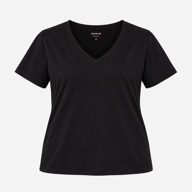 T Shirt Black V Neck