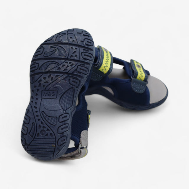 Blue and Yellow Sandals