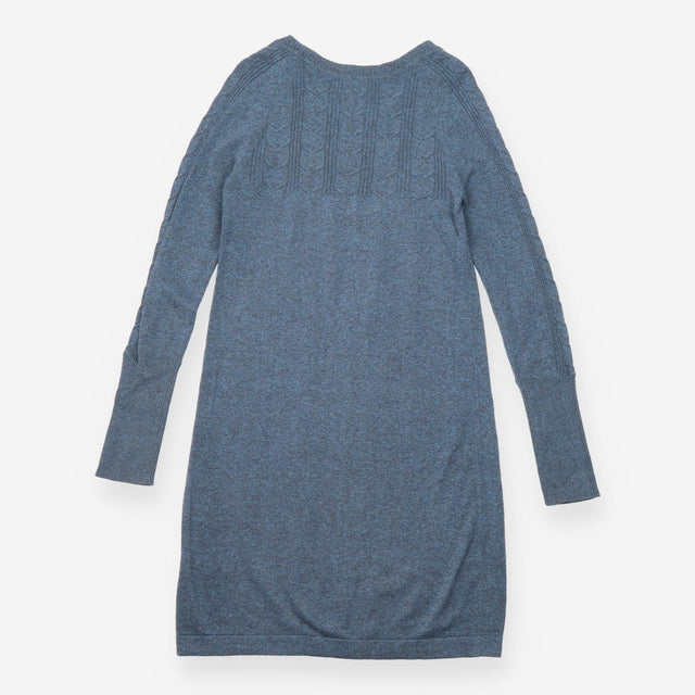 Teal Marl 100% Cotton Cable Knit Long Sleeve Mater