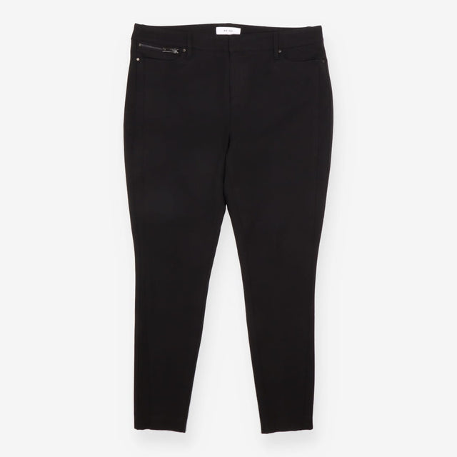 Reiss Trousers Black Zip Detail Skinny Tailored