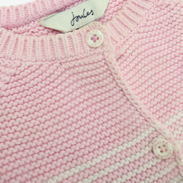 Cardigan knit pink stripe
