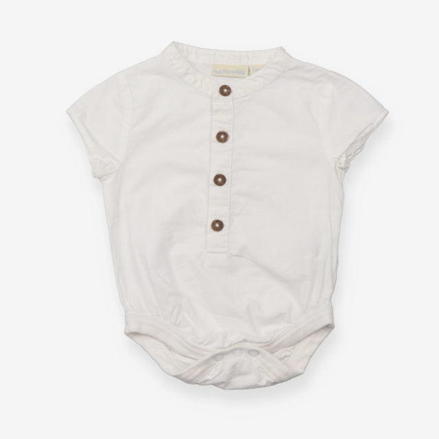 Bodysuit white with buttons