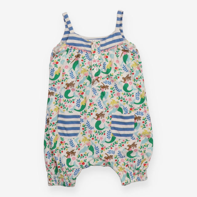 Romper Jersey mermaids stripe pockets straps