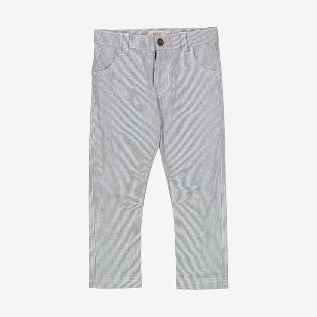 Navy Denim Stripe Edvard Trousers