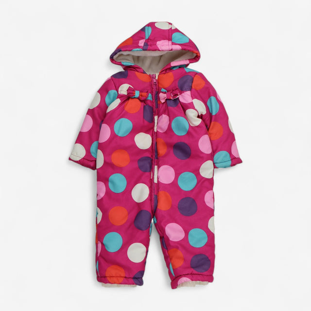 Pramsuit Pink Polkadot with Bows
