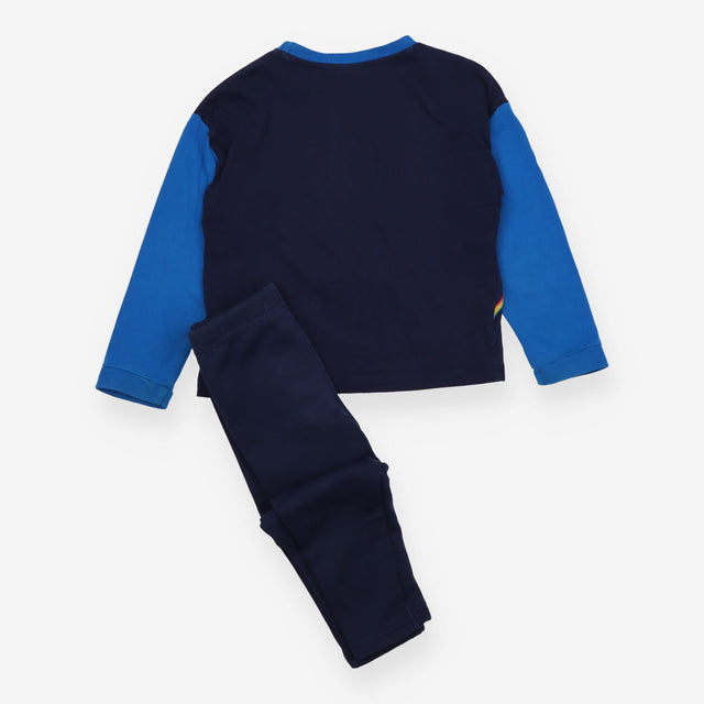 Blue Rocket Pyjama with Moon and Earth