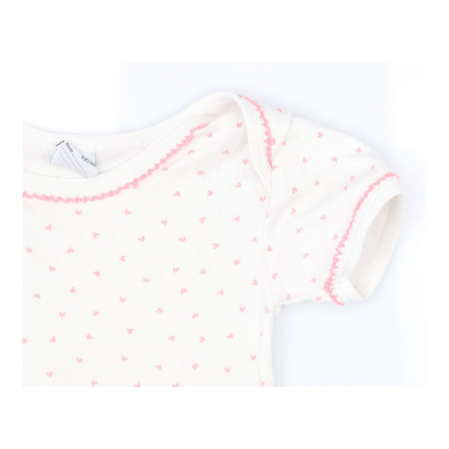 White Bodysuit with Pink Hearts