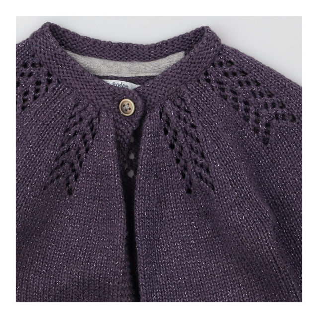 Cardigan purple sparkle