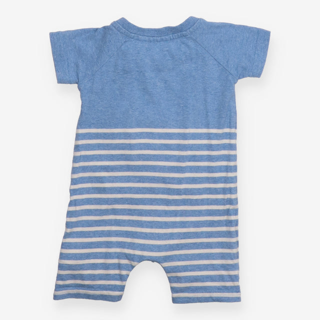 Romper blue striped jungle tour van