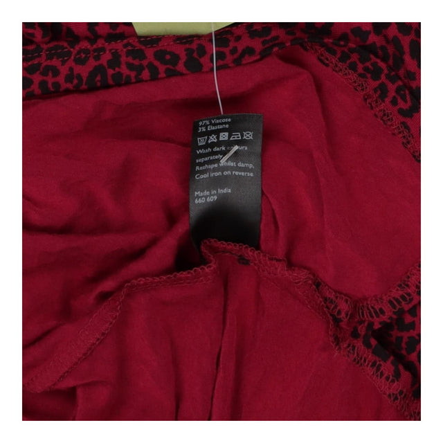 T-shirt magenta leopard print