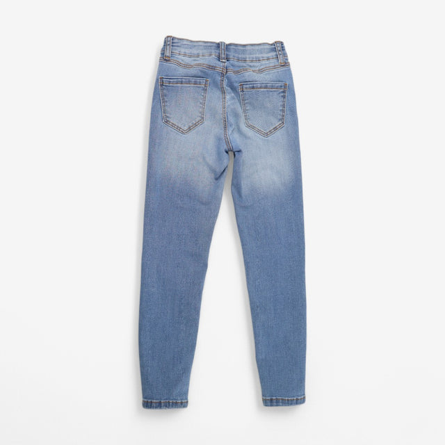 Jeans Light Denim Pink Stitching in Waist
