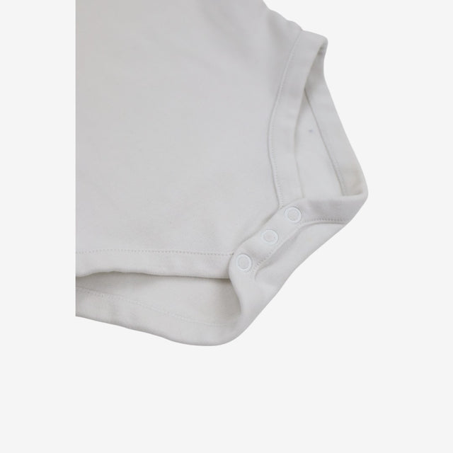 Bodysuit Collared White with Anchor Pocket