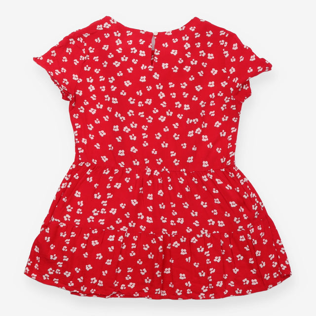 Red Floral Tiered Short Sleeve Nursing M