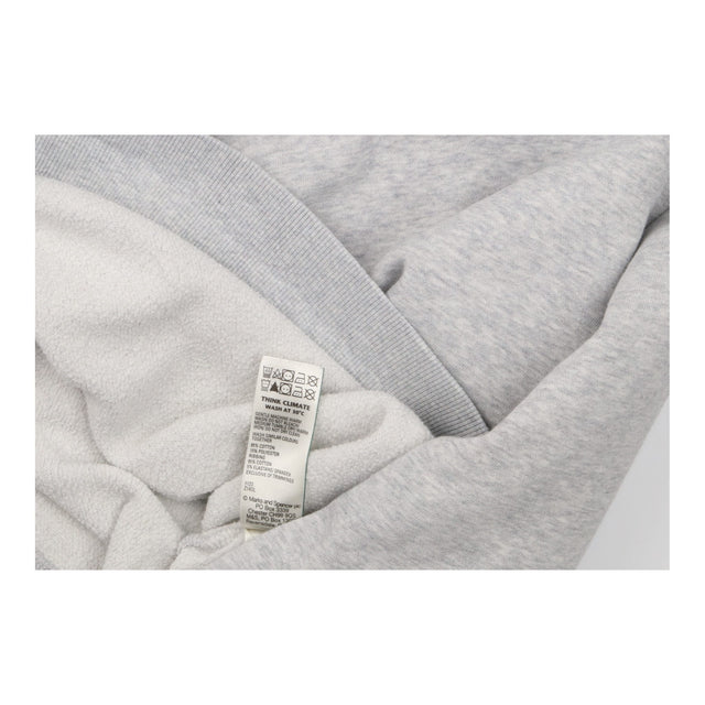 Sweatshirt Grey Marl Cotton Rich Crew Neck Long Sl