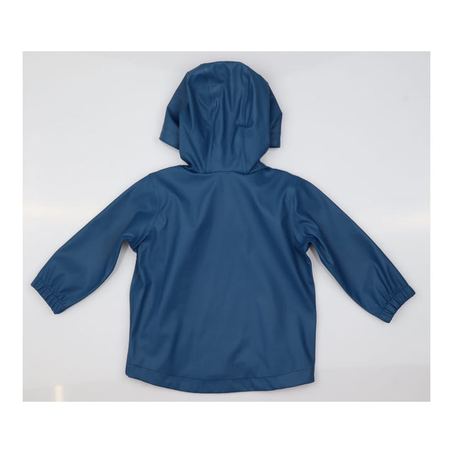 Blue Raincoat with Striped Lining