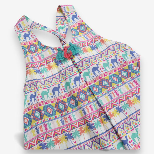 Tunic Coral and Turquoise Camel Print