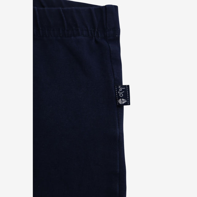 Navy Button Leggings