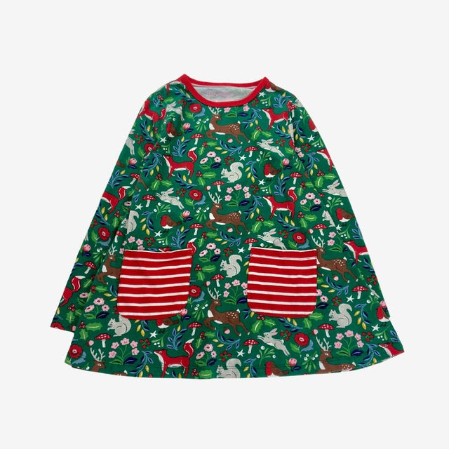 green festive tunic dress