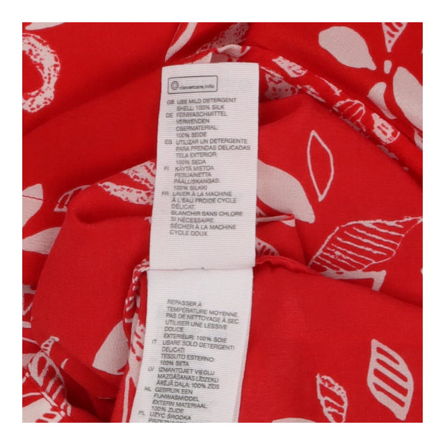 Collared Silk Shirt, Red