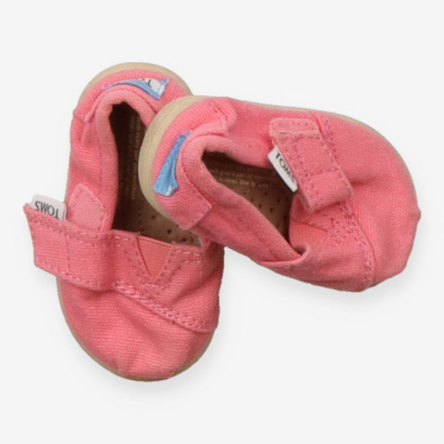 Toms pink velcro