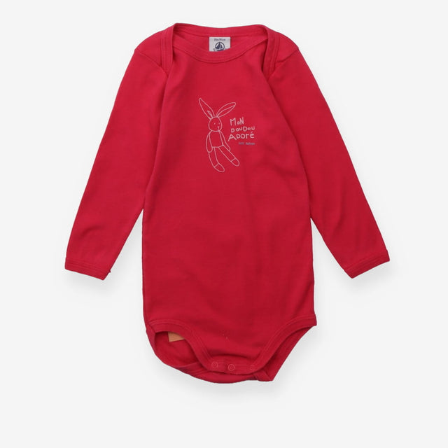 Bodysuit Long Sleeve Pink Bunny