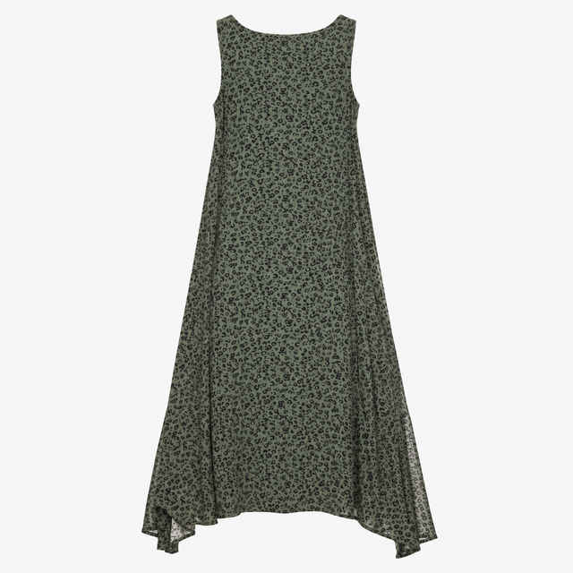 Maxi Dress in Grey Leopard Print