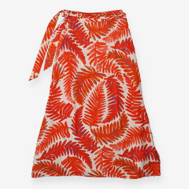 Wrap Skirt - Orange Leaf