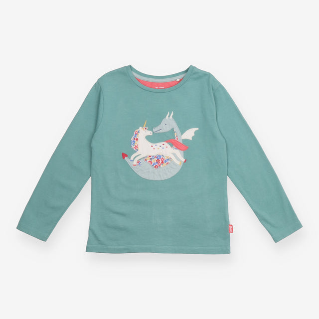 Green Unicorn and Dragon Long Sleeve