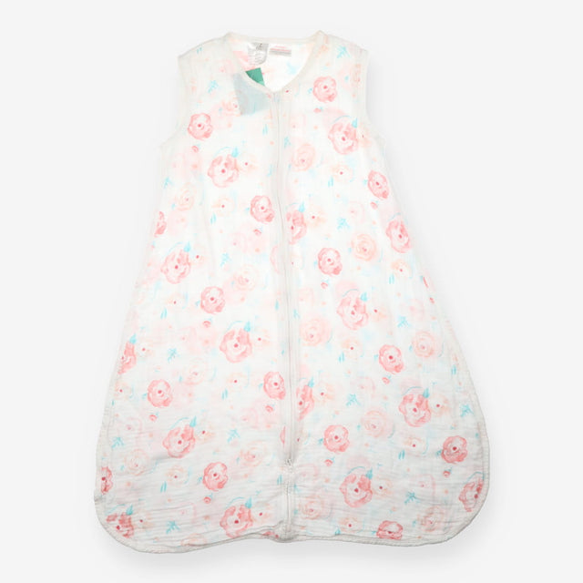 Sleeping bag white muslin large pink flower 1.0 to