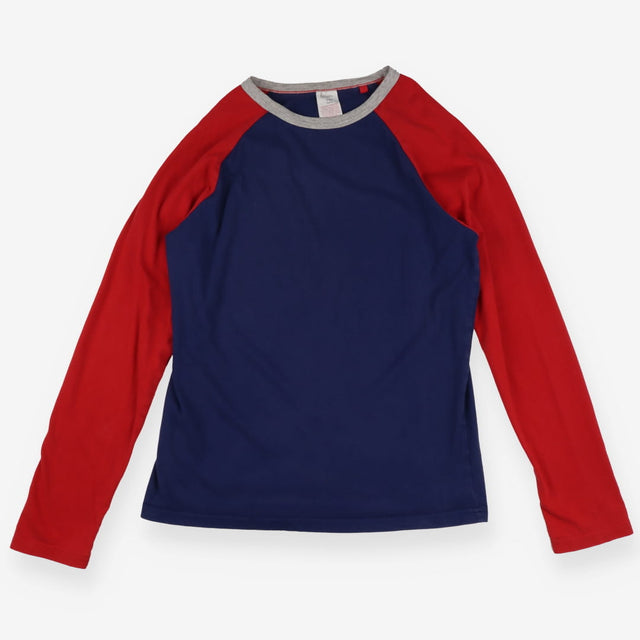 T-shirt navy long red sleeves
