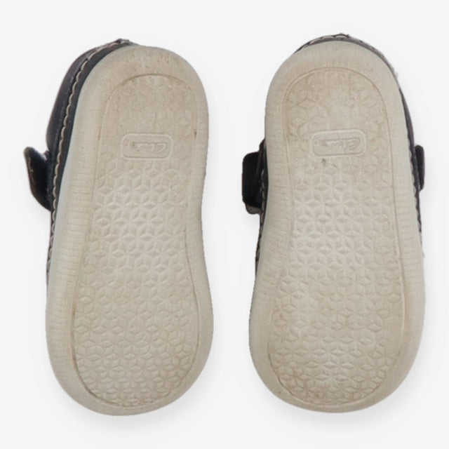 Navy Leather T-bar Shoes