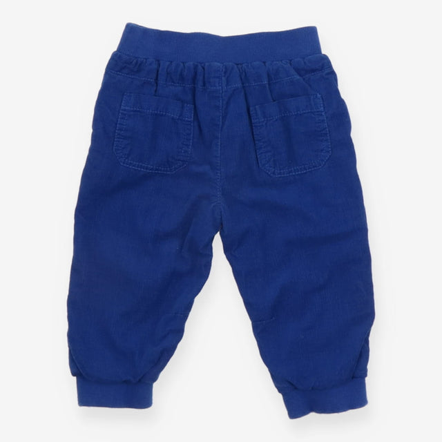 Trousers pull on cord blue drawstring
