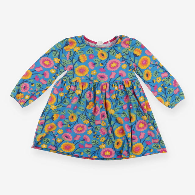 Dress blue large flowers