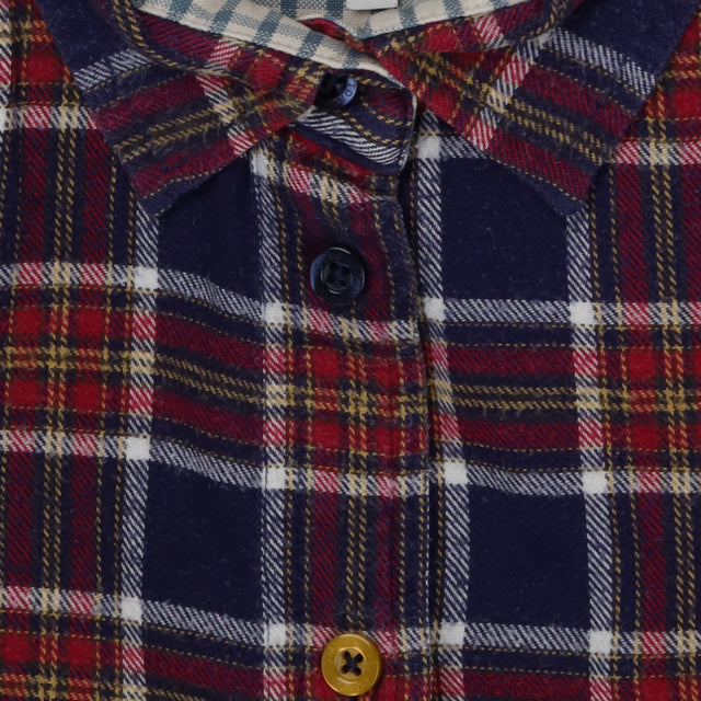 Boyfriend Check Shirt Purple Red Yellow Plaid Flan