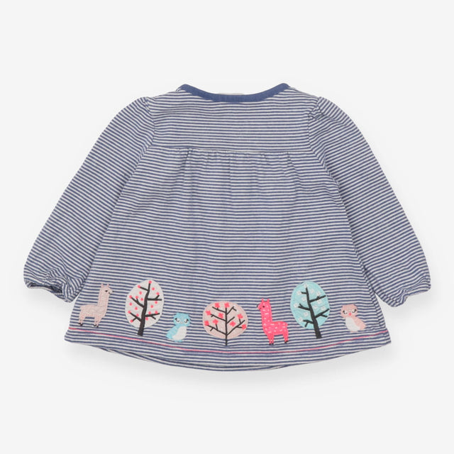 Blue Striped Llama Long Sleeve