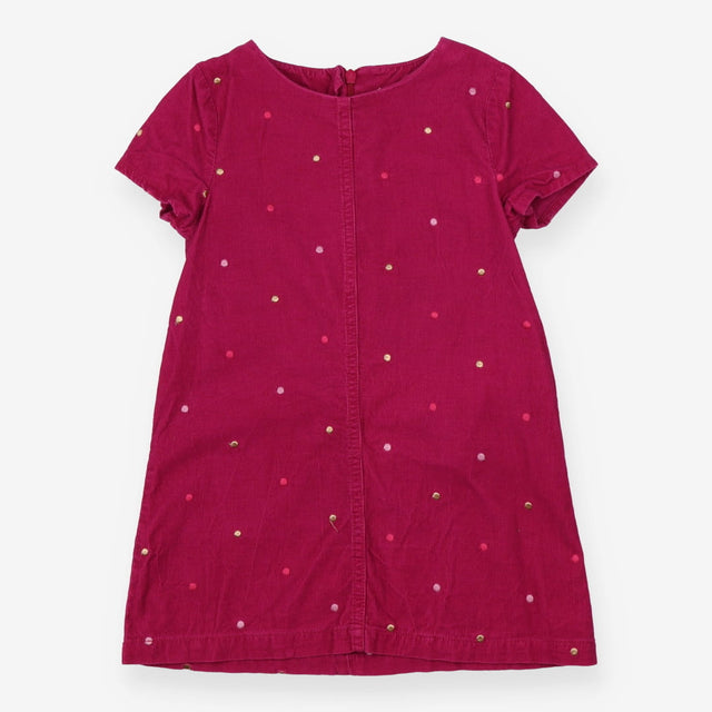 Cord Shift Dress Pink with Spots