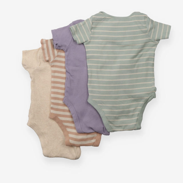 Bodysuits 5 pc ribbed SS stripes