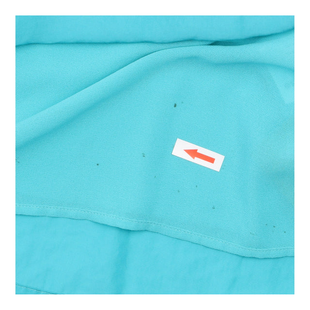 Turquoise Sleeveless V-Neck Fit and Flare Dress wi