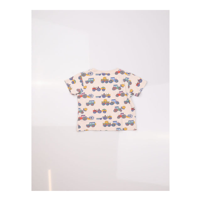 Tee Cream with Farm Vehicles Print and Pocket