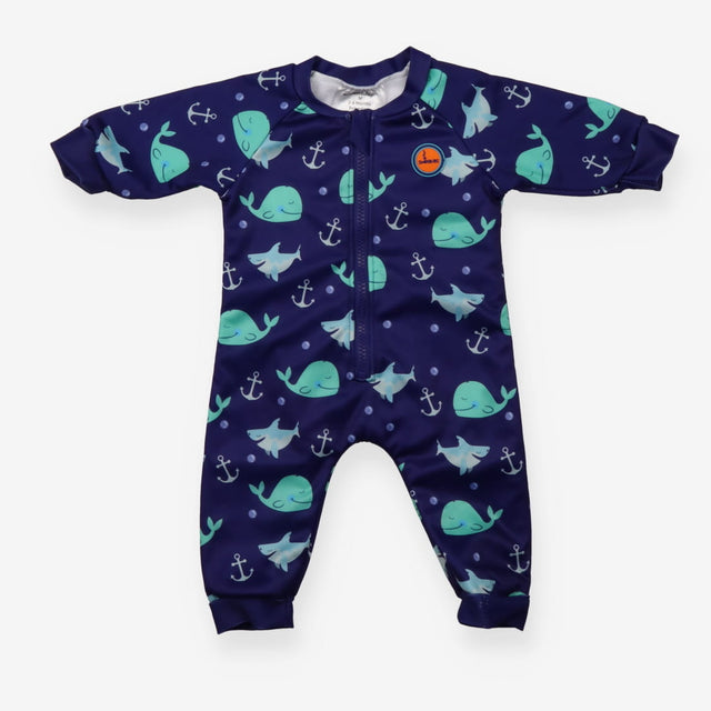 Swimbubs blue shark and whale wetsuit