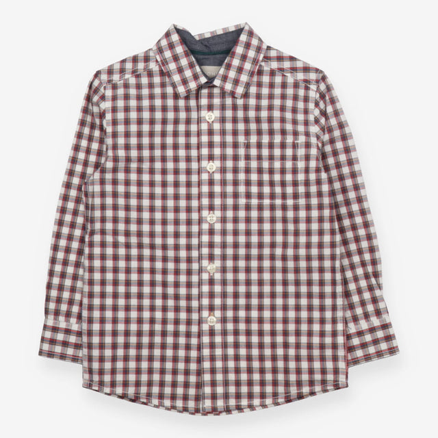 Shirt Long Sleeved Red, Blue and Yellow Check