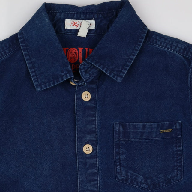 Navy Long Sleeve Shirt with Pocket