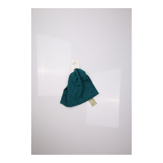 Snood Teal Green Merino Wool Lace Knit Scarf