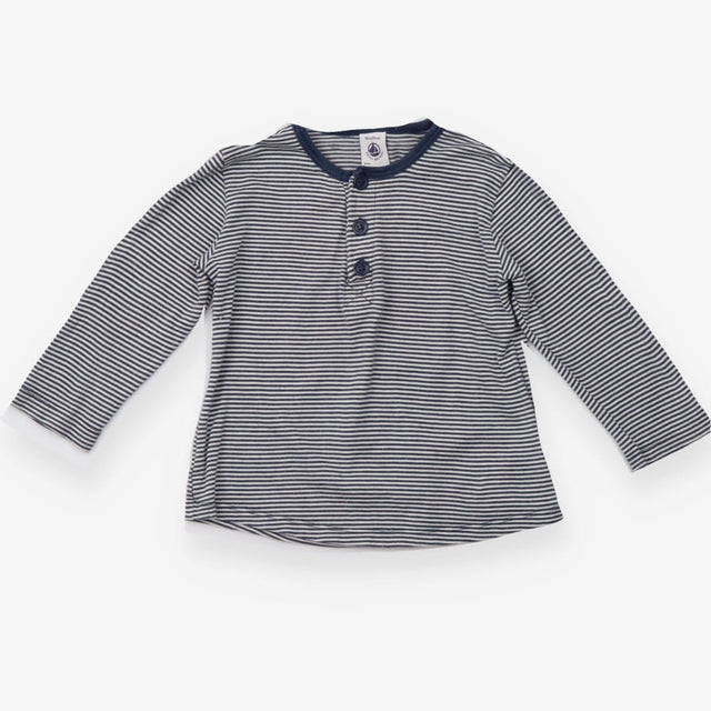 Blue and White Striped Long Sleeve