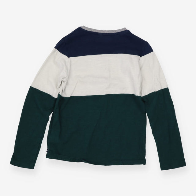 Tee shirt Long Sleeve Grey, Navy, Cream and Green