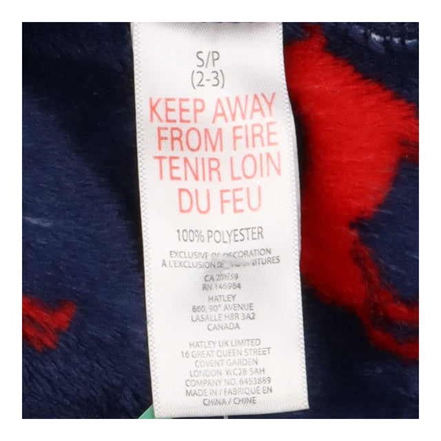 Dressing gown navy red dogs