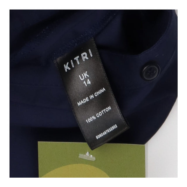 Shirt dress blue cotton