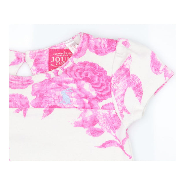 White Tunic with Pink Roses