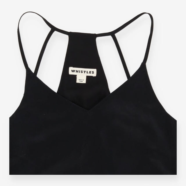 Halter Back Black Strappy top