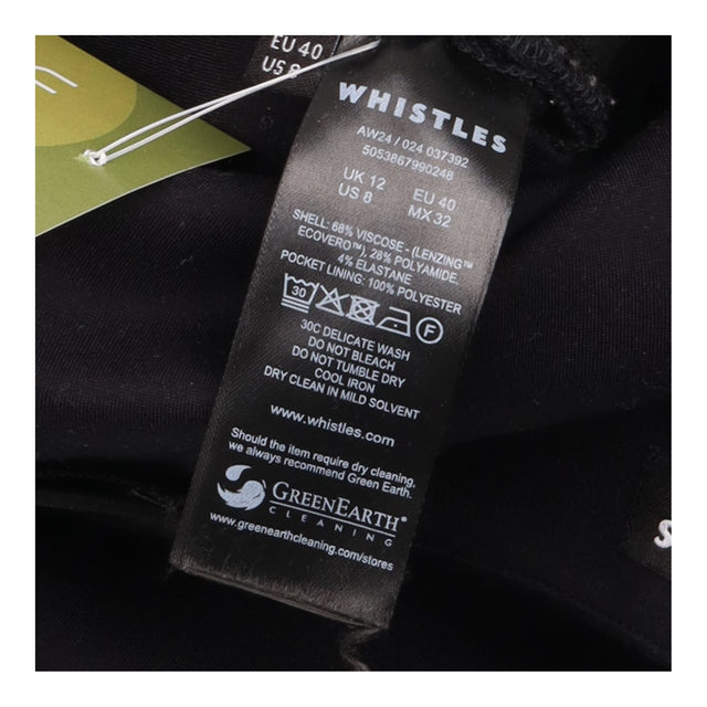 Black Ecovero Viscose Stretch High Waist Straight